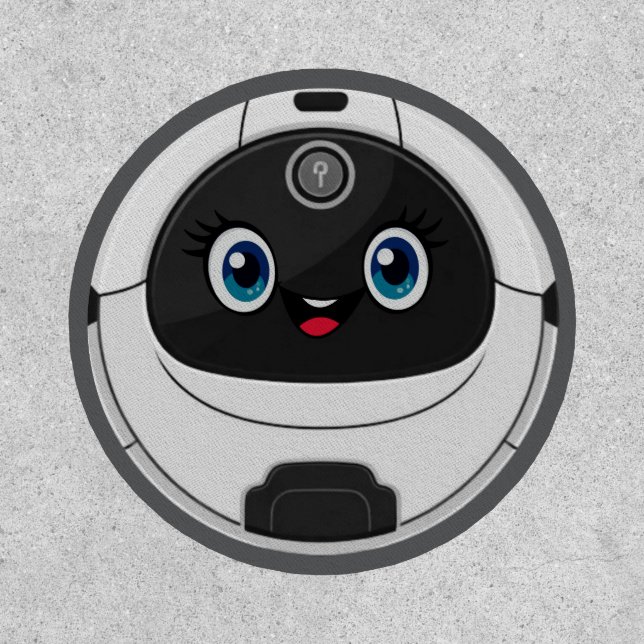 Robot vacuum cleaner funny clothing patch (Front)