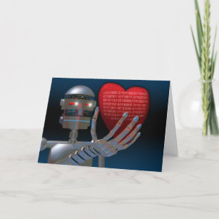 Robot valentine holiday card