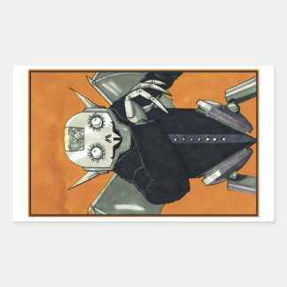 Robot Vampire Dracula Monster  Rectangular Sticker