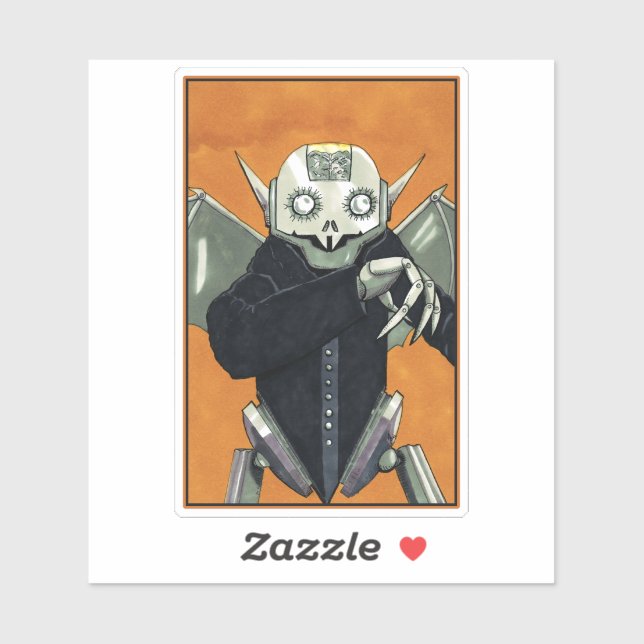 Robot Vampire Dracula  Sticker (Sheet)