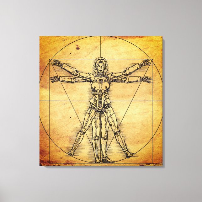 Robot Woman Canvas Print (Front)