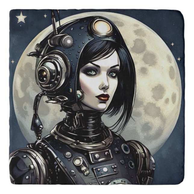 Robot Woman I Trivet (Front)