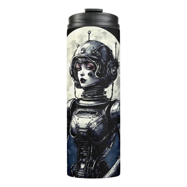 Robot Woman IV Thermal Tumbler (Front)