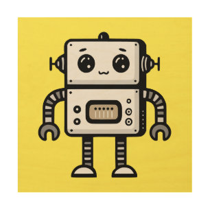 Robot Wood Wall Art