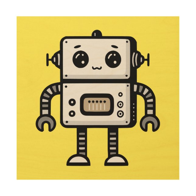 Robot Wood Wall Art (Front)