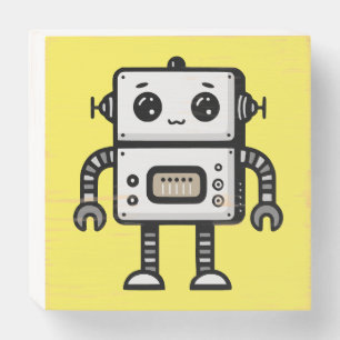 Robot Wooden Box Sign