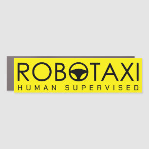 Robotaxi Driver "Yellow Cab" Supervised Edition Car Magnet