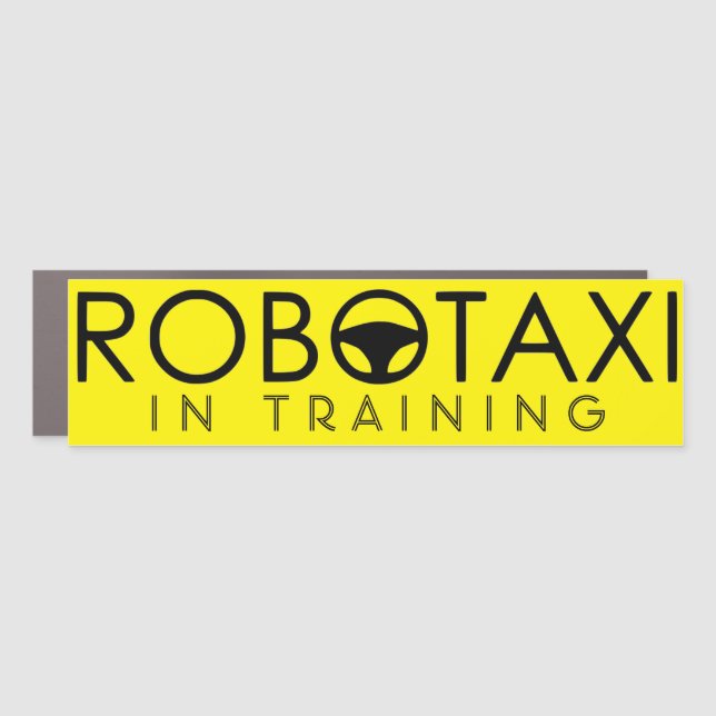 ROBOTAXI In Training Bumper Magnet (Front)