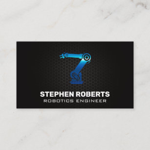 Robotic Arm   Carbon Fiber Pattern Business Card