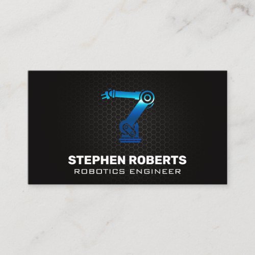 Robotic Arm  Carbon Fiber Pattern Business Card