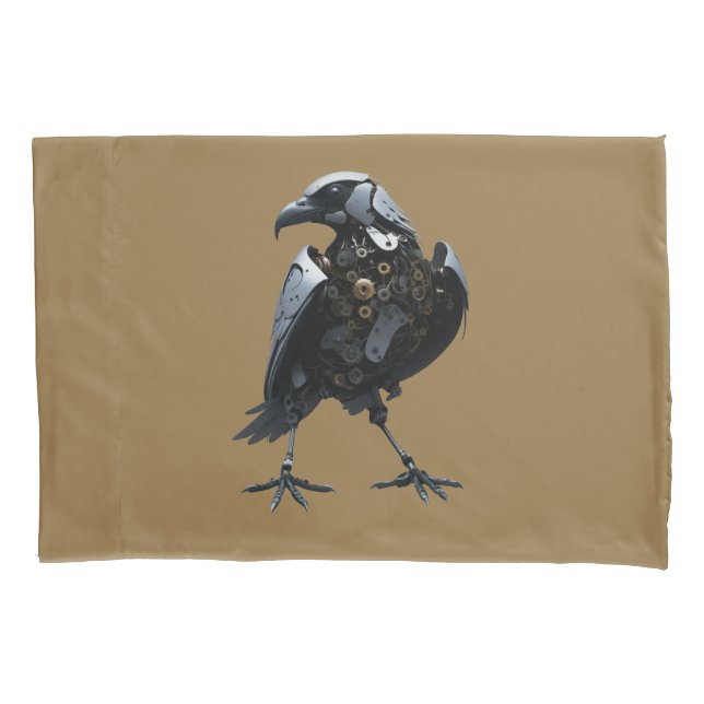 Robotic Bird Pillow Case (Front)