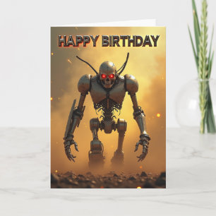 Robotic Birthday Armor Card