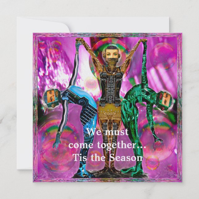 Robotic Christmas Party Invite (Front)
