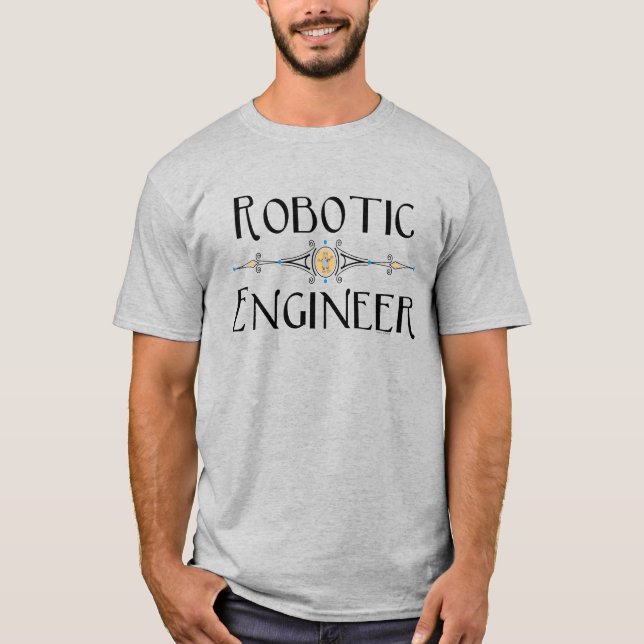 Robotic Engineer Decorative Line T-Shirt (Front)