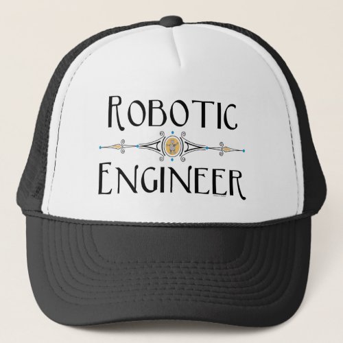 Robotic Engineer Decorative Line Trucker Hat