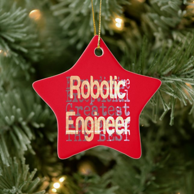 Robotic Engineer Extraordinaire Ceramic Ornament (Tree)