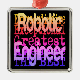 Robotic Engineer Extraordinaire Fun Metal Ornament