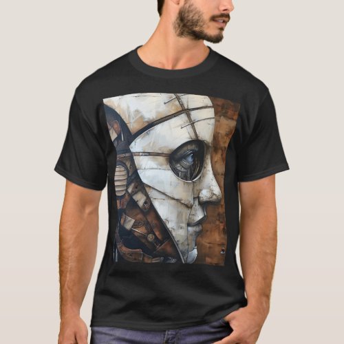 Robotic Face T_Shirt
