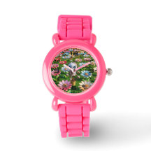 Robotic Flowers Pink Kids Watch