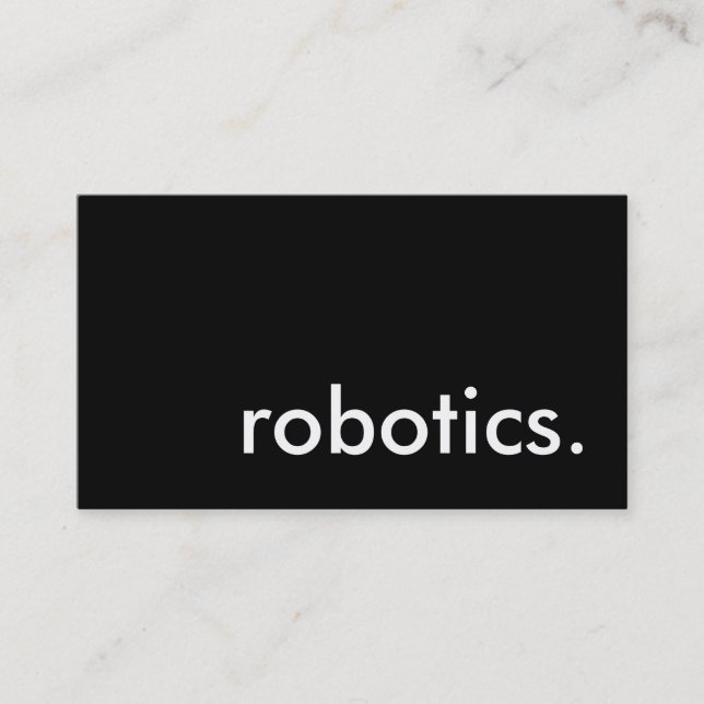 robotics. business card (Front)