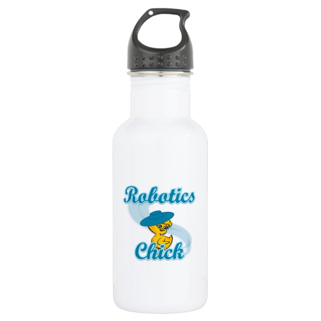 Robotics Chick #3 Stainless Steel Water Bottle (Front)