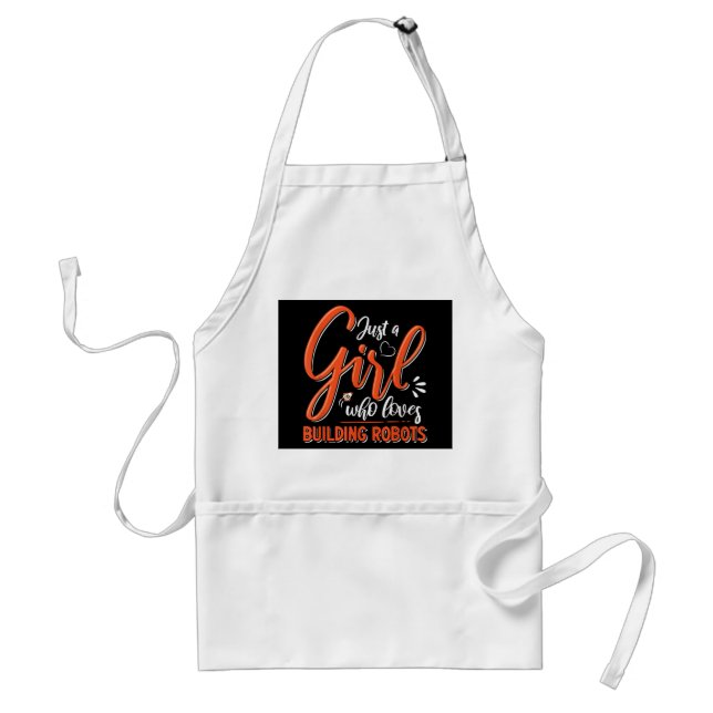 Robotics Engineer Robot Lover Engineering Girl Rob Adult Apron (Front)