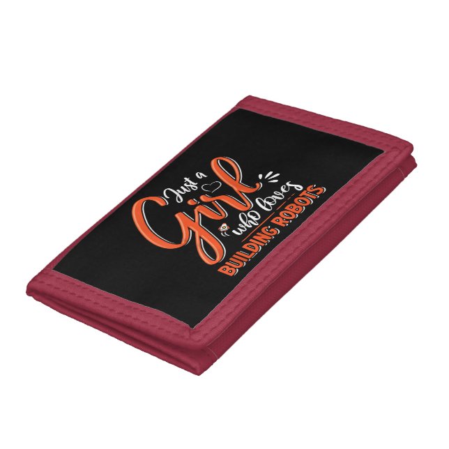 Robotics Engineer Robot Lover Engineering Girl Rob Tri-fold Wallet (Bottom)