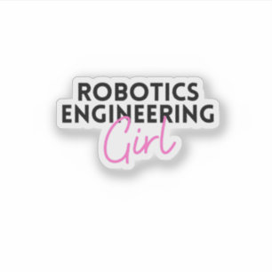 Robotics Engineering girl Sticker