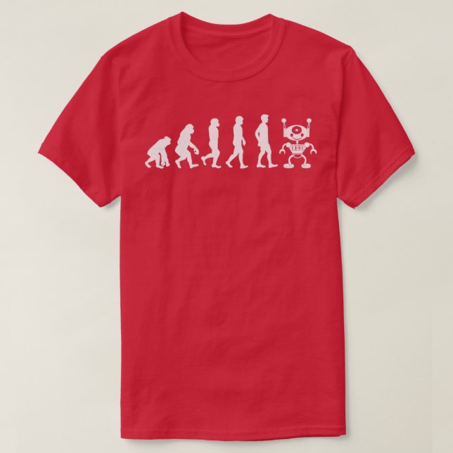 Robotics Engineering Humanoid Robots Funny Robot E T-Shirt (Design Front)