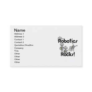 Robotics Rocks Business Card