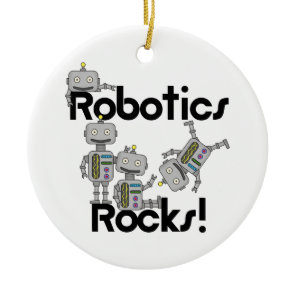 Robotics Rocks Ceramic Ornament