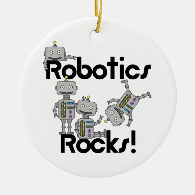 Robotics Rocks Ceramic Ornament (Front)