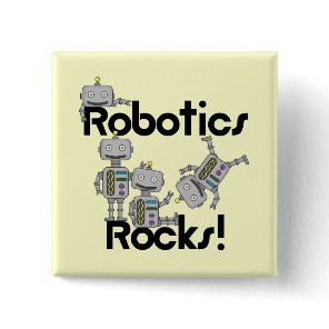 Robotics Rocks Pinback Button