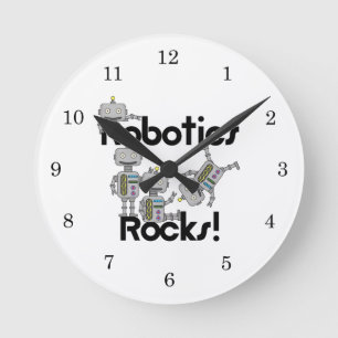 Robotics Rocks Round Clock