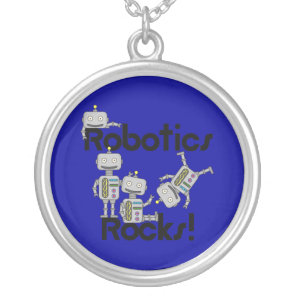 Robotics Rocks Silver Plated Necklace