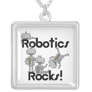 Robotics Rocks Silver Plated Necklace
