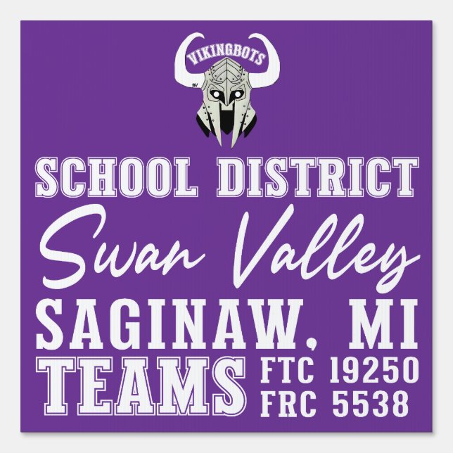 Robotics Team Outdoor Sign or Flag - Yard Sign  (Front)