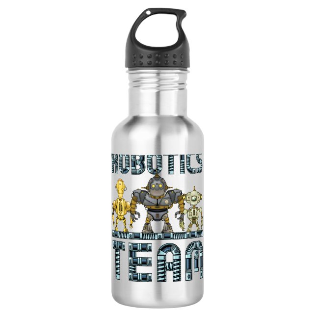 Robotics Team Stainless Steel Water Bottle (Front)