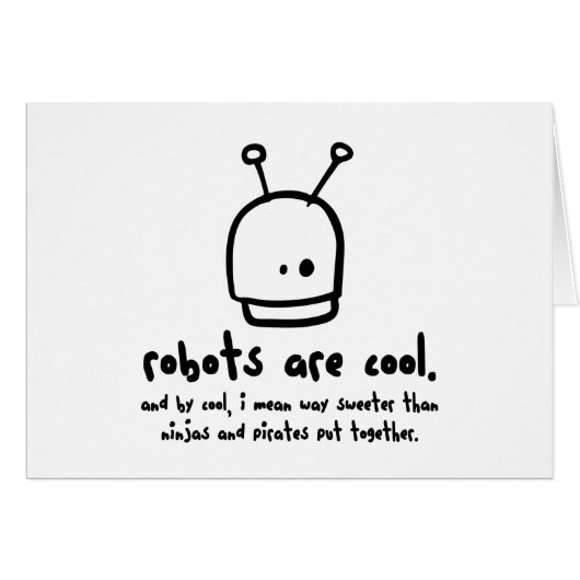 robots are cool1 cards (Front Horizontal)
