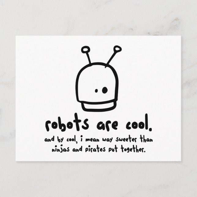robots are cool1 postcard (Front)
