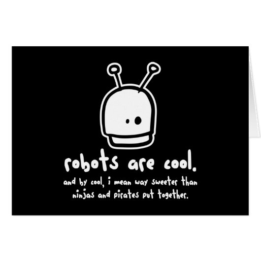 robots are cool2 cards (Front Horizontal)