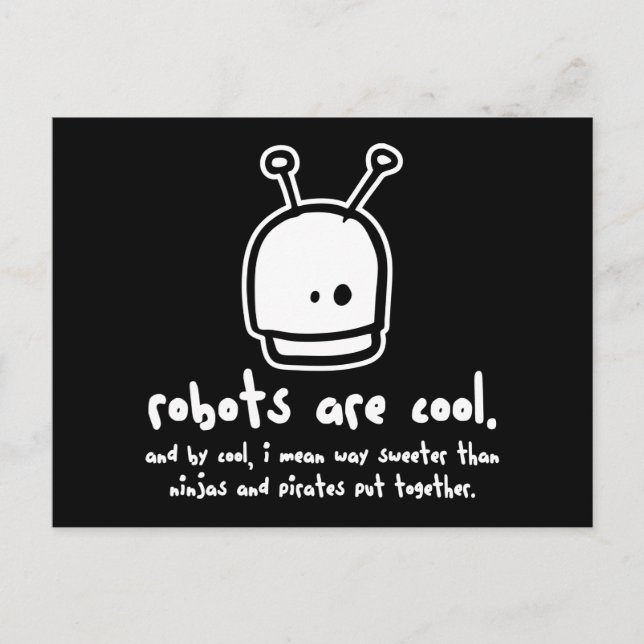 robots are cool2 postcard (Front)