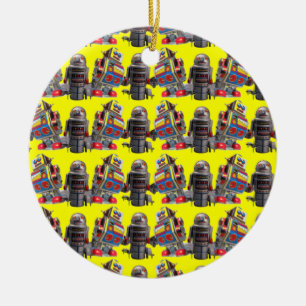 Robots Ceramic Ornament