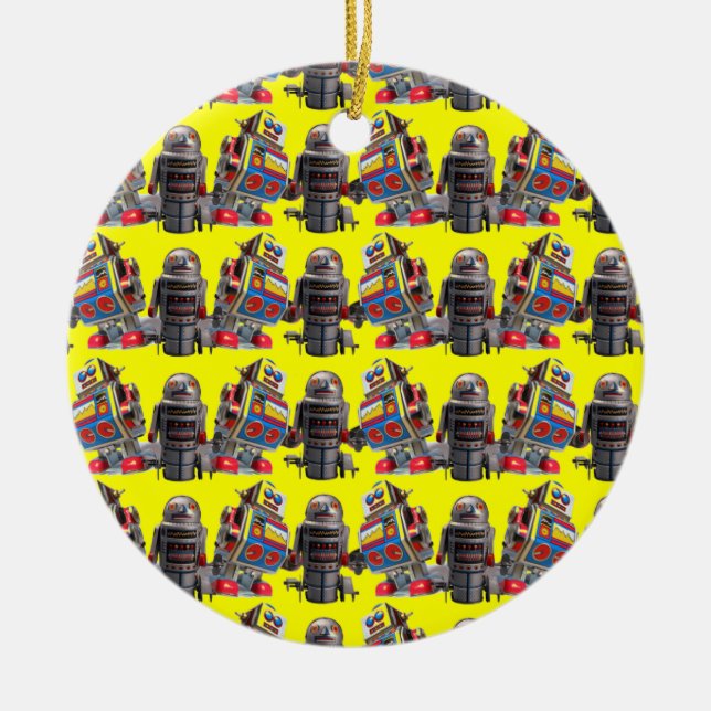 Robots Ceramic Ornament (Front)