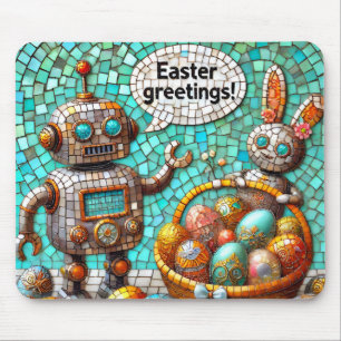 ROBOT'S EASTER GREETINGS Bunny Eggs ~ Mouse Pad