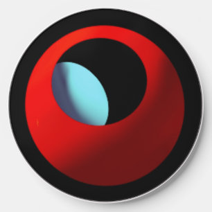Robots eye in red wireless charger