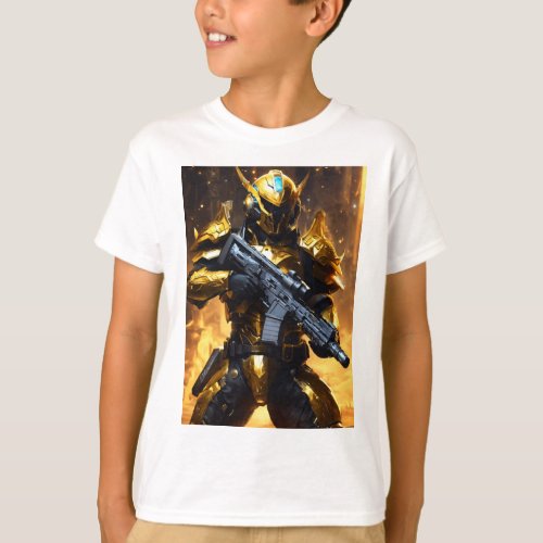 robots Gan man style kids Fansion  T_Shirt