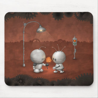 Robots In Love Mouse Pad