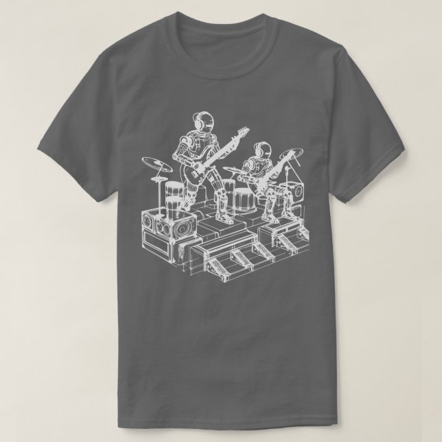 robots play music T-Shirt (Design Front)