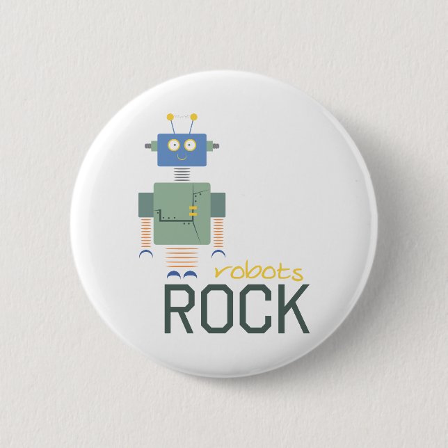 Robots Rock Button (Front)